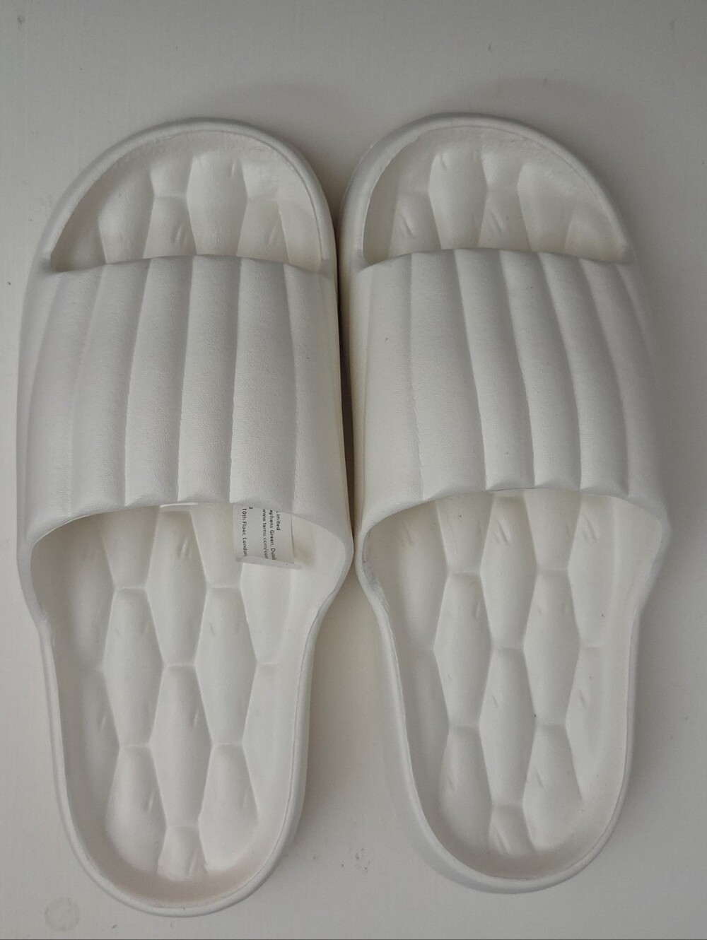 New EVA (7.5-8) White Padded Slide Non Slip Bathroom Sandals